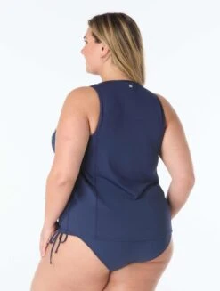 Beach House Sport Plus Racer Zip Front Tankini Top - Tropical Paradise -BCBGMAXAZRIA Shop hw9f388 970 alt01 1