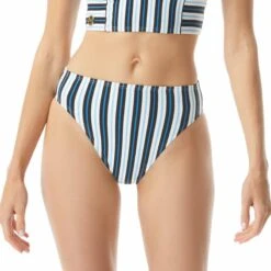MICHAEL Michael Kors High Leg Bikini Bottom - Solids