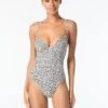 MICHAEL Michael Kors Underwire One Piece Swimsuit - Spot