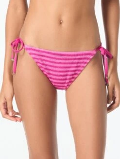 MICHAEL Michael Kors String Bikini Bottom - Monotone Textured Stripes -BCBGMAXAZRIA Shop mm56192 693 1