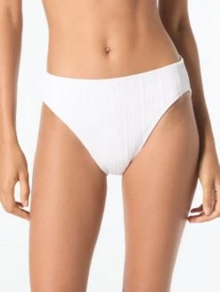 MICHAEL Michael Kors High Waist Bikini Bottom - Solids