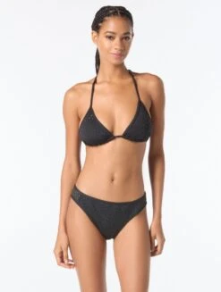 MICHAEL Michael Kors String Bikini Top - Laser Cut Scuba