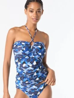 MICHAEL Michael Kors Halter Tankini Top - Camo Garden 5 MICHAEL Michael Kors Halter Tankini Top - Camo Garden -BCBGMAXAZRIA Shop mm77760 412 1