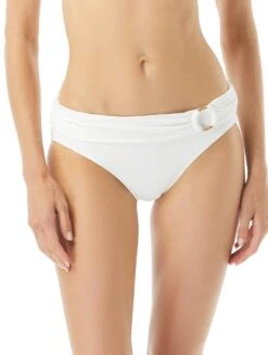 MICHAEL Michael Kors Belted Logo Ring Bikini Bottom - Iconic Solids -BCBGMAXAZRIA Shop mm7m241 100 r 1 2