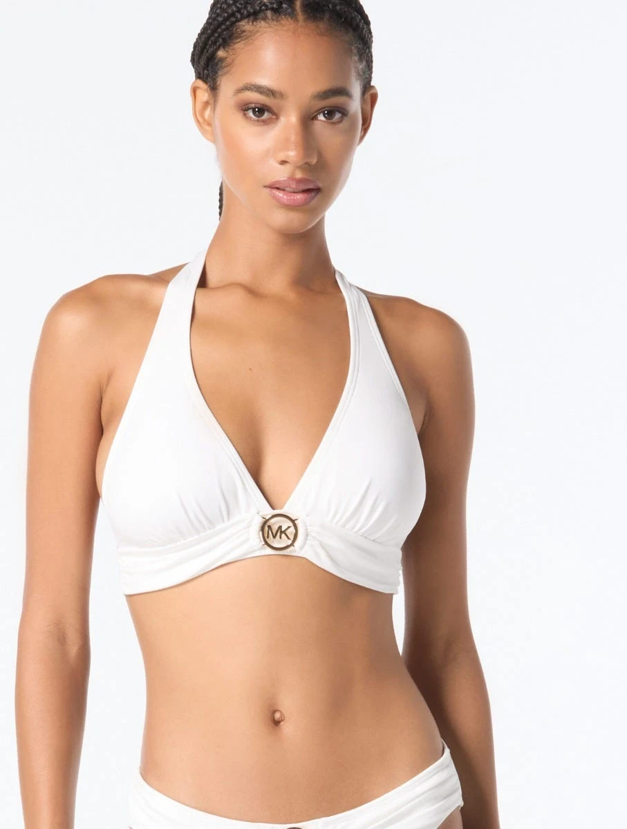 MICHAEL Michael Kors Halter Bikini Top - Hardware Solids 6 MICHAEL Michael Kors Halter Bikini Top - Hardware Solids - Image 6