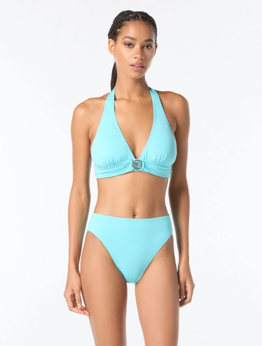 MICHAEL Michael Kors Halter Bikini Top - Hardware Solids 7 MICHAEL Michael Kors Halter Bikini Top - Hardware Solids - Image 7