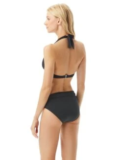 MICHAEL Michael Kors Logo Ring Halter Bikini Top - Iconic Solids -BCBGMAXAZRIA Shop mm7m398 001 alt01 r 4 3782f355 09da 4f77 b579 720974cef3de