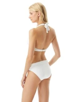 MICHAEL Michael Kors Logo Ring Halter Bikini Top - Iconic Solids -BCBGMAXAZRIA Shop mm7m398 100 alt01 r 4