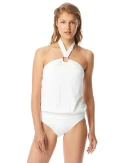 MICHAEL Michael Kors Logo Ring Blouson Tankini Top - Iconic Solids 26 MICHAEL Michael Kors Logo Ring Blouson Tankini Top - Iconic Solids -BCBGMAXAZRIA Shop mm7m523 100 r 4