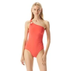 MICHAEL Michael Kors One Shoulder Underwire One Piece Swimsuit - Hardware Solids -BCBGMAXAZRIA Shop mm7m524 609 08af1bcd fed5 4e36 b31e 714024cd4e69