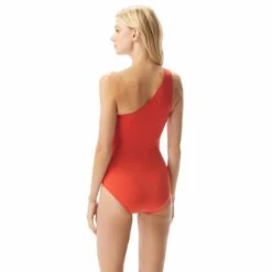 MICHAEL Michael Kors One Shoulder Underwire One Piece Swimsuit - Hardware Solids -BCBGMAXAZRIA Shop mm7m524 825 alt01 ba47660c 6a67 45f2 964f 2cd1a970a29a