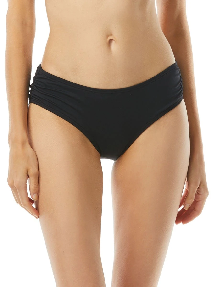MICHAEL Michael Kors Shirred Bikini Bottom - Iconic Solids 1 MICHAEL Michael Kors Shirred Bikini Bottom - Iconic Solids