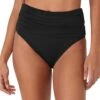 Kate Spade Shirred High Waist Bikini Bottom - Rosette Solids