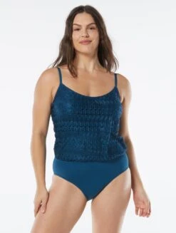 Coco Contours Amaris V-Neck Bra Sized One Piece Swimsuit - Crochet -BCBGMAXAZRIA Shop t63078 439 5