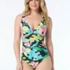Shapemaker V-Neck One Piece Swimsuit - Tropic Haven