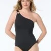 Shapemaker One Shoulder One Piece Swimsuit - Solids