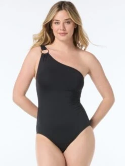 Shapemaker One Shoulder One Piece Swimsuit - Solids