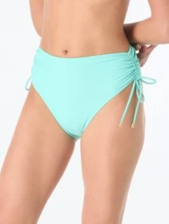 Coco Reef Inspire Shirred High Waist Bikini Bottom - Rib Solids