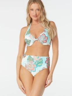 Coco Reef Verso Bra Sized Twist Reversible Underwire Bikini Top - Tropical Lotus