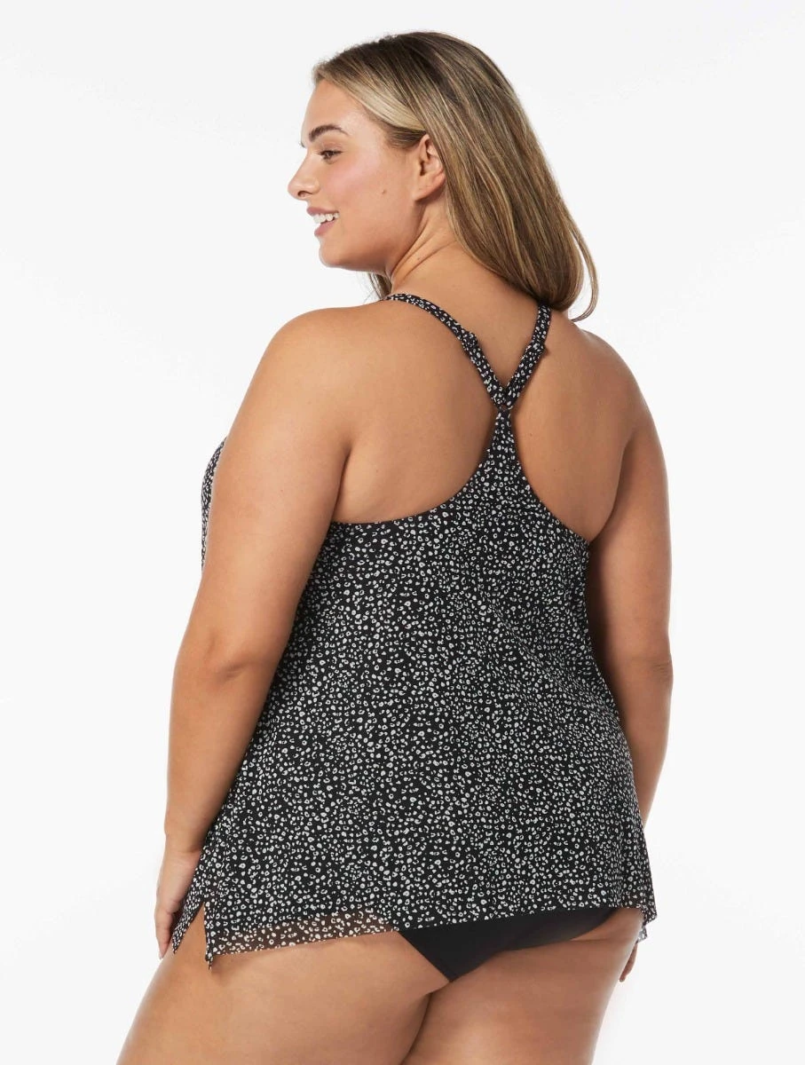 Coco Reef Current Bra Sized Mesh Layer Underwire Tankini Top - Island Cheetah 4 Coco Reef Current Bra Sized Mesh Layer Underwire Tankini Top - Island Cheetah - Image 4