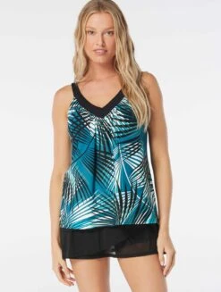 Coco Reef Core V-Neck Bra Sized Underwire Tankini Top - Endless Summer Palm 8 Coco Reef Core V-Neck Bra Sized Underwire Tankini Top - Endless Summer Palm -BCBGMAXAZRIA Shop u84382 349 alt02 13
