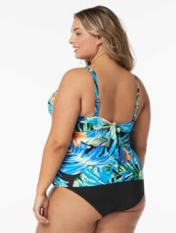 Coco Reef Charisma Bra Sized Pleated Tankini Top - Paradise Garden -BCBGMAXAZRIA Shop u8a481 004 alt05 1