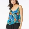 Coco Reef Captivate Bra Sized Underwire Tankini Top - Paradise Garden
