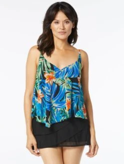 Coco Reef Captivate Bra Sized Underwire Tankini Top - Paradise Garden -BCBGMAXAZRIA Shop u8a501 004 alt04 1