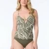 Coco Reef Dynamic Bra Sized Multi-Wear Underwire Tankini Top - Graphic Palm