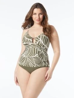Coco Reef Dynamic Bra Sized Multi-Wear Underwire Tankini Top - Graphic Palm -BCBGMAXAZRIA Shop u8e553 330 alt03