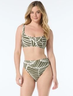 Coco Reef Divine Bra Sized Underwire Bikini Top - Graphic Palm