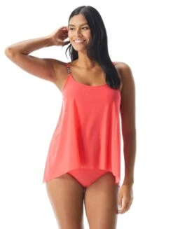 Coco Reef Current Bra Sized Mesh Layer Underwire Tankini Top - Classic Solids -BCBGMAXAZRIA Shop u95433 816 r 4