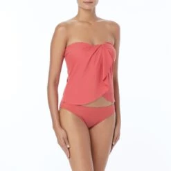 Vince Camuto Draped Bandeau Tankini Top - Sanremo Shades -BCBGMAXAZRIA Shop v21516 816 1